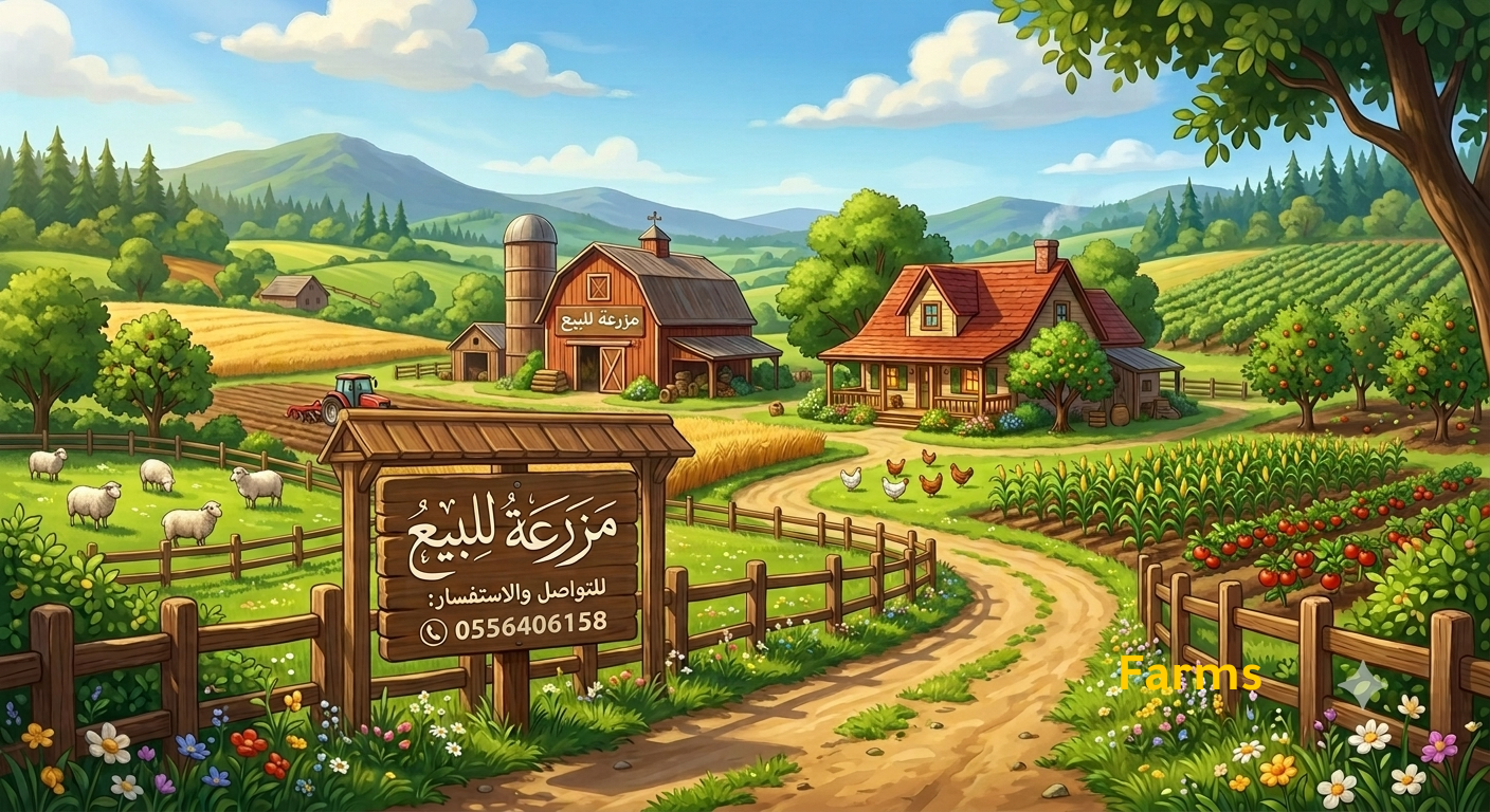 مزرعة للبيع فى ناهل العين